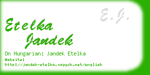 etelka jandek business card